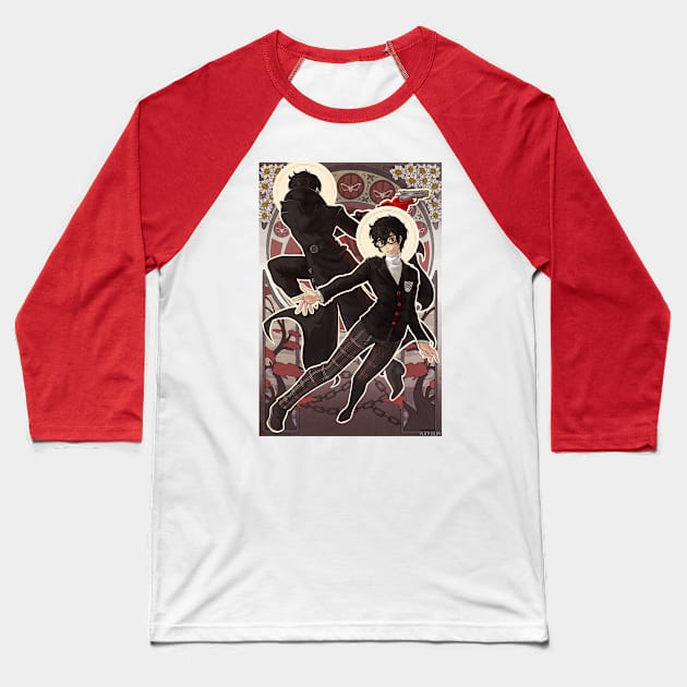 Joker - Ren Amamiya Baseball T-Shirt by IUBWORKS